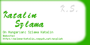 katalin szlama business card